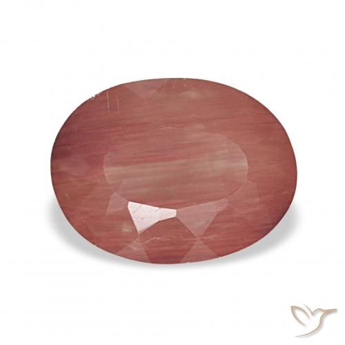 2.06ct Blutrot Andesin-Labradorit, Oval, Transparent