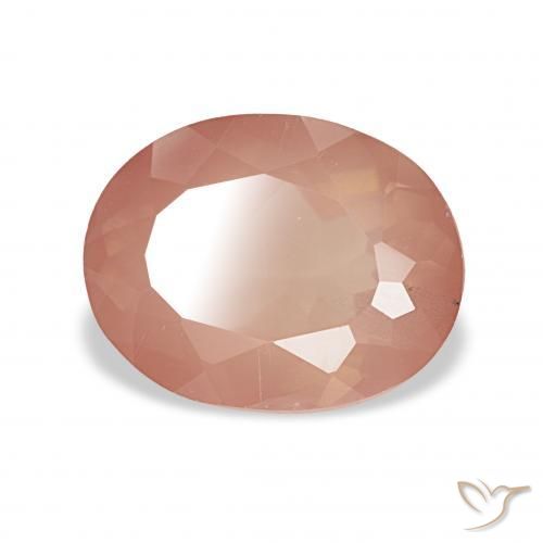 9,17 ctw natürlicher Blasses rötliches Orange Andesin-Labradorit, Oval, Transparent