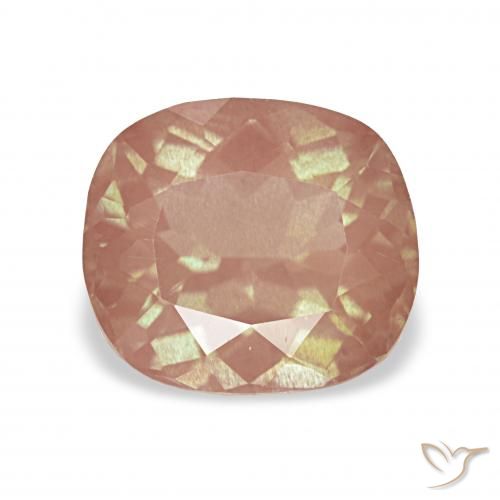 1.85ct hellrosa Andesin-Labradorit, Kissen, Transparent