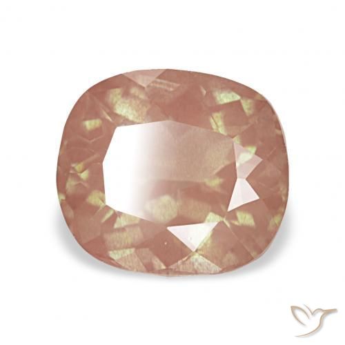 9,17 ctw natürlicher hellrosa Andesin-Labradorit, Kissen, Transparent