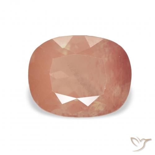 2.06ct rötlich-orange Andesin-Labradorit, Kissen, Transparent