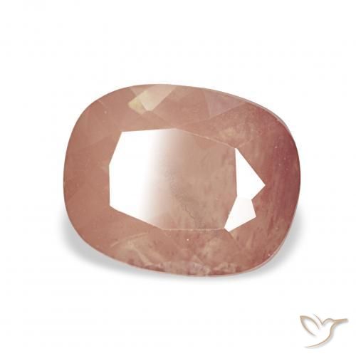 9,17 ctw natürlicher rötlich-orange Andesin-Labradorit, Kissen, Transparent