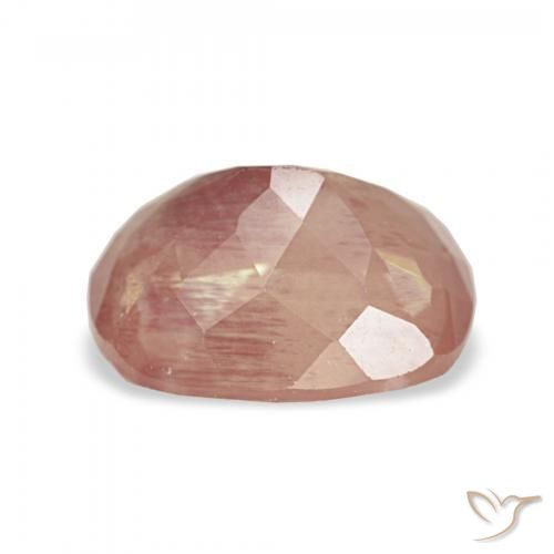 9,17 ctw natürlicher Blasses rötliches Orange Andesin-Labradorit, Kissen, Transparent