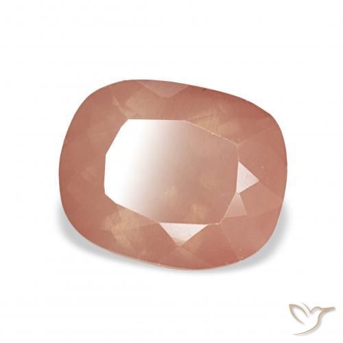 9,17 ctw natürlicher Pinkish Peach Andesin-Labradorit, Kissen, Transparent