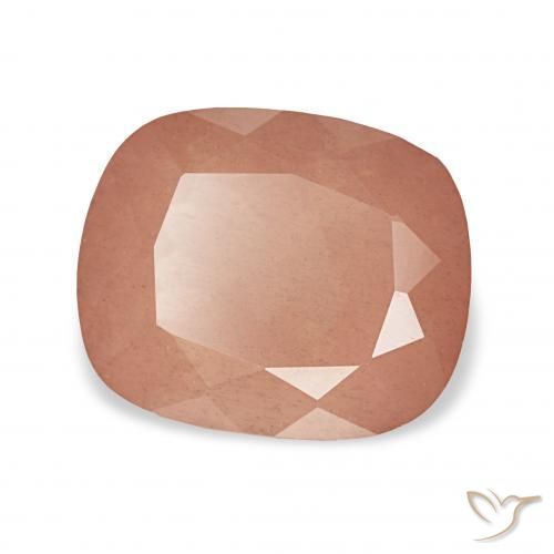 9,17 ctw natürlicher rötlich-orange Andesin-Labradorit, Kissen, Transparent