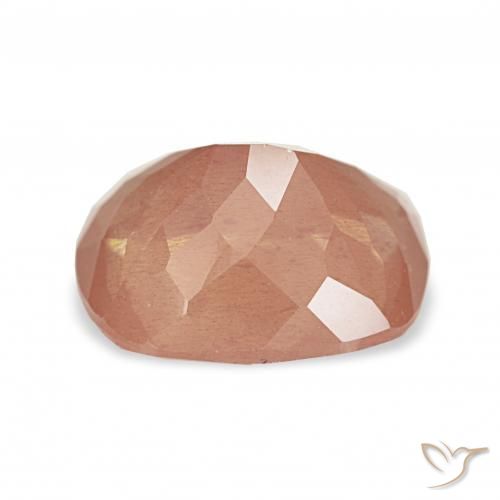 9,17 ctw natürlicher rötlich-orange Andesin-Labradorit, Kissen, Transparent