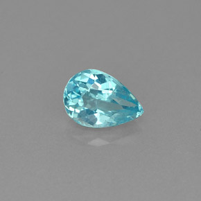 0,83 ctw natürlicher blauer Apatit, Birnenform, VS