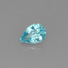 0,83 ctw natürlicher blauer Apatit, Birnenform, VS