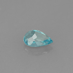 0,83 ctw natürlicher blauer Apatit, Birnenform, VS