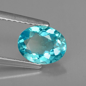 1,19 ctw natürlicher blauer Apatit, Oval Schliff, VS