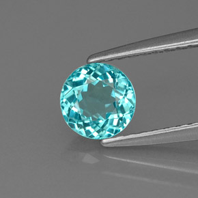 0,67 ctw natürlicher blauer Apatit, Rundschliff, VVS-VS