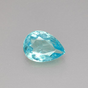 0,96 ctw natürlicher blauer Apatit, Birnenform, VS