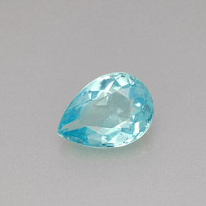 0,96 ctw natürlicher blauer Apatit, Birnenform, VS