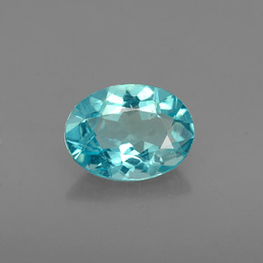 0,93 ctw natürlicher blauer Apatit, Oval Schliff, VS