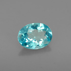 0,93 ctw natürlicher blauer Apatit, Oval Schliff, VS