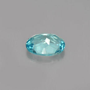 1,00 ctw natürlicher blauer Apatit, Oval Schliff, VVS-VS