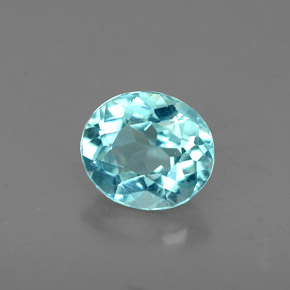 0,60 ctw natürlicher blauer Apatit, Oval Schliff, VS