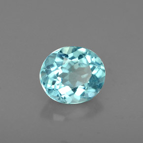 0,60 ctw natürlicher blauer Apatit, Oval Schliff, VS