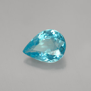 1,03 ctw natürlicher blauer Apatit, Birnenform, VS