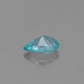 0,48 ctw natürlicher blauer Apatit, Birnenform, VS