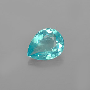 0,98 ctw natürlicher blauer Apatit, Birnenform, VS