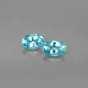  ct natürliche blauer Apatit-Edelsteine, Oval Schliff, VS