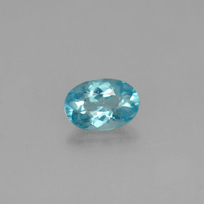 0,53 ctw natürlicher blauer Apatit, Oval Schliff, VS