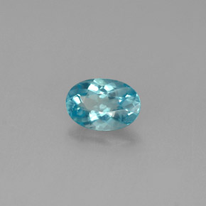 0,53 ctw natürlicher blauer Apatit, Oval Schliff, VS