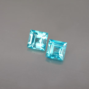  ct natürliche blauer Apatit-Edelsteine, Quadrat, VS