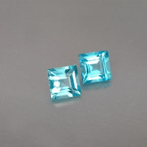  ct natürliche blauer Apatit-Edelsteine, Quadrat, VS