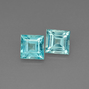  ct natürliche blauer Apatit-Edelsteine, Quadrat, VS