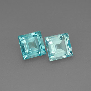  ct natürliche blauer Apatit-Edelsteine, Quadrat, VS
