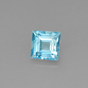 0,74 ctw natürlicher blauer Apatit, Quadrat, VS-SI
