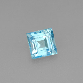 0,74 ctw natürlicher blauer Apatit, Quadrat, VS-SI