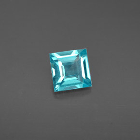 0,68 ctw natürlicher blauer Apatit, Quadrat, VS