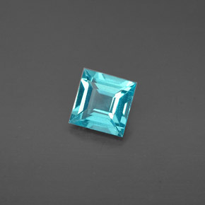 0,68 ctw natürlicher blauer Apatit, Quadrat, VS