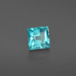 0,82 ctw natürlicher blauer Apatit, Quadrat, VS