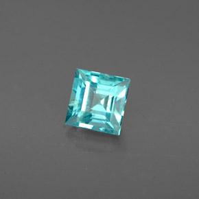 0,77 ctw natürlicher blauer Apatit, Quadrat, VS