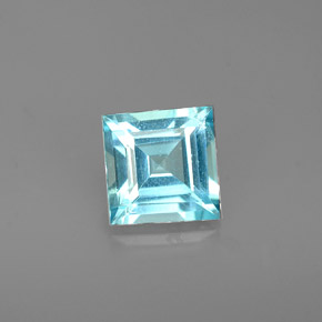 0,79 ctw natürlicher blauer Apatit, Quadrat, VS