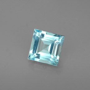 0,79 ctw natürlicher blauer Apatit, Quadrat, VS