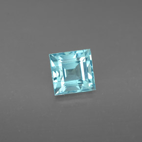 0,83 ctw natürlicher blauer Apatit, Quadrat, VS
