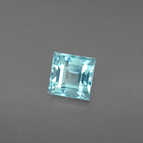 0,83 ctw natürlicher blauer Apatit, Quadrat, VS