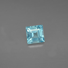 0,63 ctw natürlicher blauer Apatit, Quadrat, VS