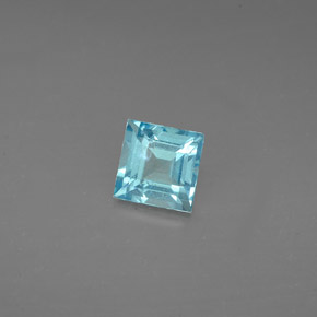 0,63 ctw natürlicher blauer Apatit, Quadrat, VS