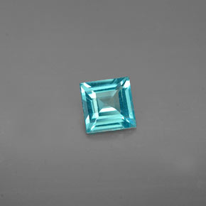 0,53 ctw natürlicher blauer Apatit, Quadrat, VS