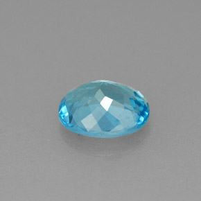 0,84 ctw natürlicher blauer Apatit, Oval Schliff, VS