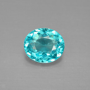0,88 ctw natürlicher blauer Apatit, Oval Schliff, VS