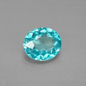 0,88 ctw natürlicher blauer Apatit, Oval Schliff, VS