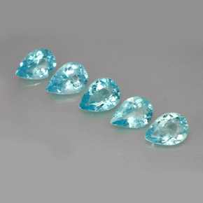  ct natürliche blauer Apatit-Edelsteine, Birnenform, VS