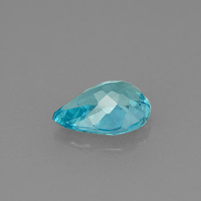 0,71 ctw natürlicher blauer Apatit, Birnenform, VS